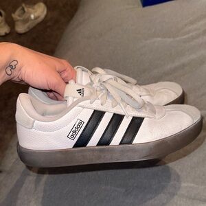 Adidas White and Black Casual Shoes